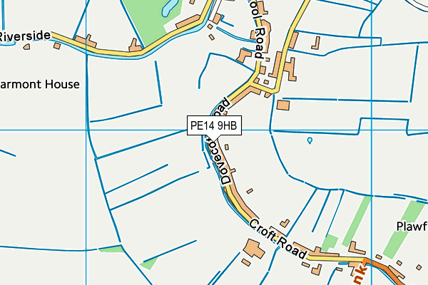 PE14 9HB map - OS VectorMap District (Ordnance Survey)