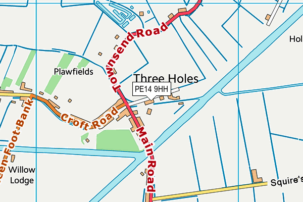 PE14 9HH map - OS VectorMap District (Ordnance Survey)