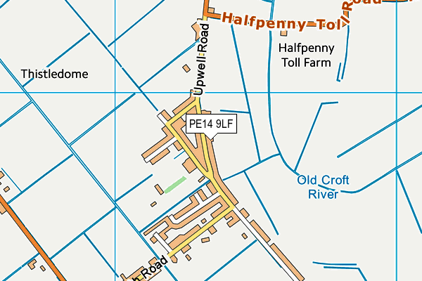 PE14 9LF map - OS VectorMap District (Ordnance Survey)