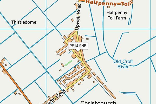 PE14 9NB map - OS VectorMap District (Ordnance Survey)
