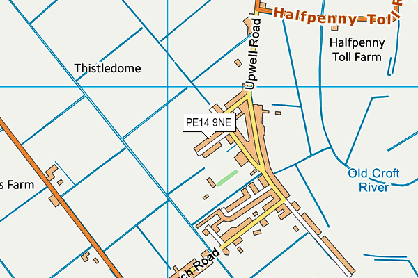 PE14 9NE map - OS VectorMap District (Ordnance Survey)