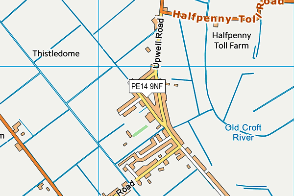 PE14 9NF map - OS VectorMap District (Ordnance Survey)