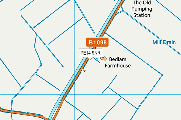 PE14 9NR map - OS VectorMap District (Ordnance Survey)