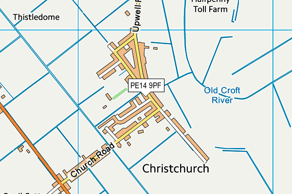 PE14 9PF map - OS VectorMap District (Ordnance Survey)