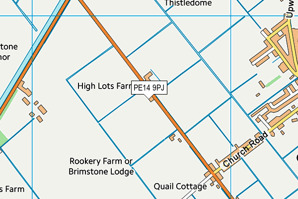 PE14 9PJ map - OS VectorMap District (Ordnance Survey)