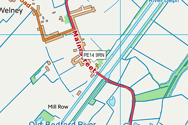 PE14 9RN map - OS VectorMap District (Ordnance Survey)