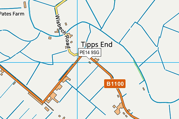PE14 9SG map - OS VectorMap District (Ordnance Survey)