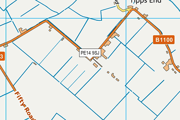 PE14 9SJ map - OS VectorMap District (Ordnance Survey)