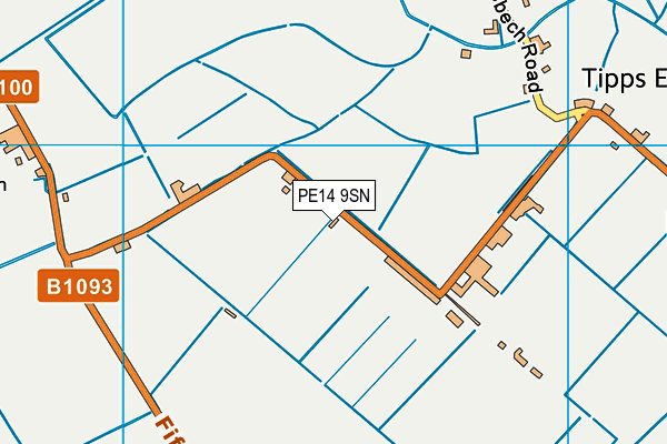 PE14 9SN map - OS VectorMap District (Ordnance Survey)