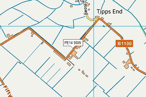 PE14 9SW map - OS VectorMap District (Ordnance Survey)