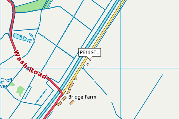 PE14 9TL map - OS VectorMap District (Ordnance Survey)