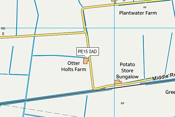 PE15 0AD map - OS VectorMap District (Ordnance Survey)