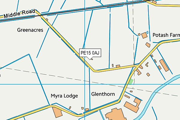 PE15 0AJ map - OS VectorMap District (Ordnance Survey)