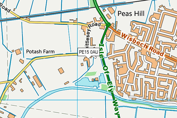 PE15 0AU map - OS VectorMap District (Ordnance Survey)