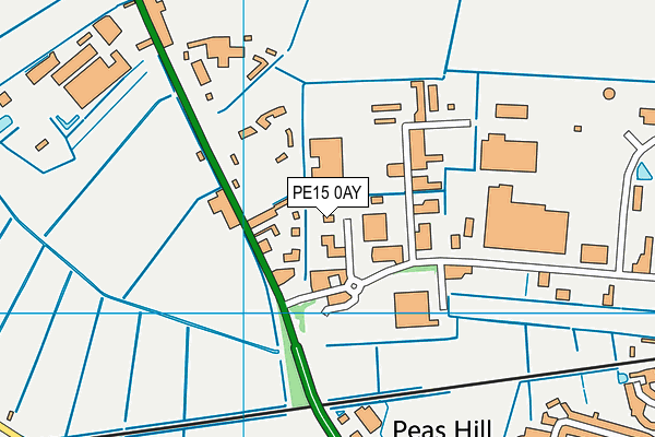 PE15 0AY map - OS VectorMap District (Ordnance Survey)