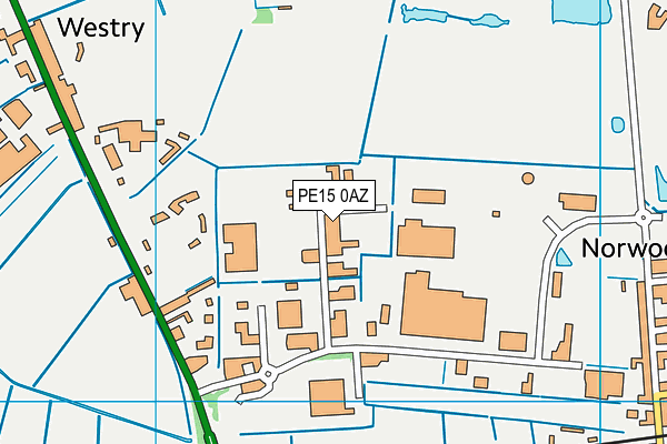 PE15 0AZ map - OS VectorMap District (Ordnance Survey)