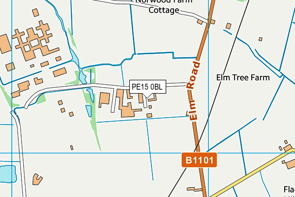 Elm Road Sports Field map (PE15 0BL) - OS VectorMap District (Ordnance Survey)