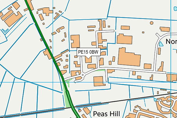 PE15 0BW map - OS VectorMap District (Ordnance Survey)