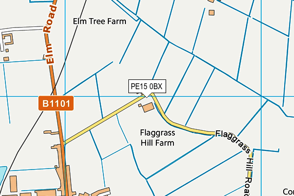 PE15 0BX map - OS VectorMap District (Ordnance Survey)