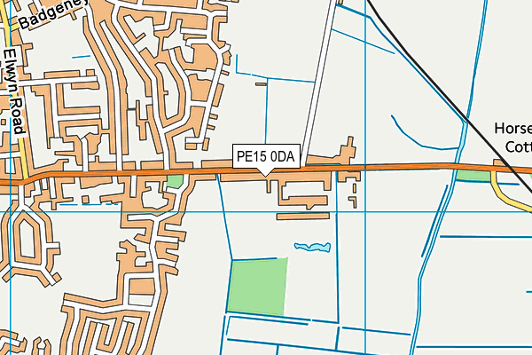 PE15 0DA map - OS VectorMap District (Ordnance Survey)