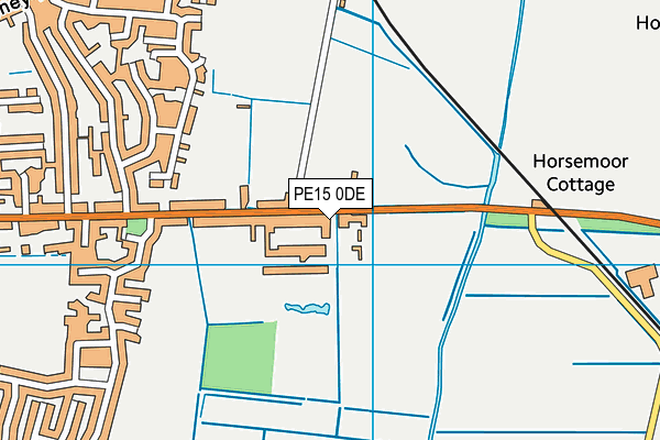 PE15 0DE map - OS VectorMap District (Ordnance Survey)