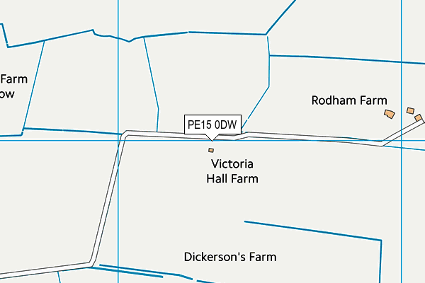 PE15 0DW map - OS VectorMap District (Ordnance Survey)