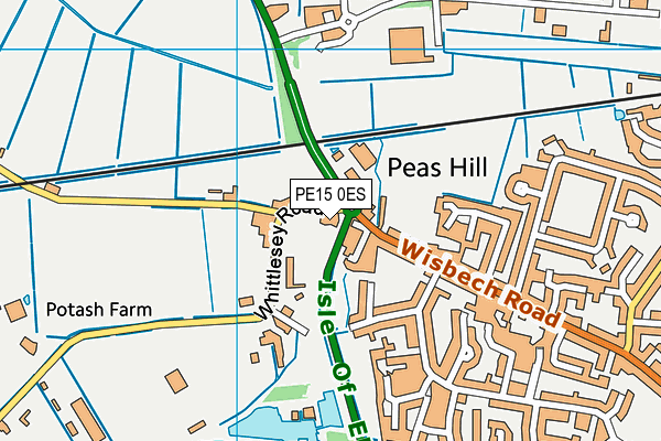 PE15 0ES map - OS VectorMap District (Ordnance Survey)