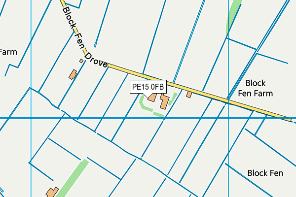 PE15 0FB map - OS VectorMap District (Ordnance Survey)