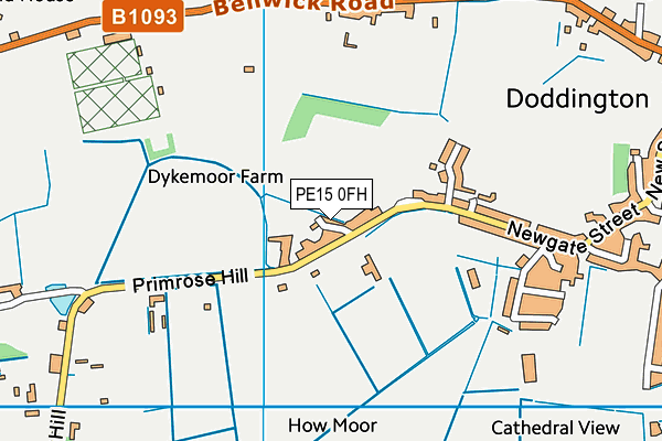 PE15 0FH map - OS VectorMap District (Ordnance Survey)