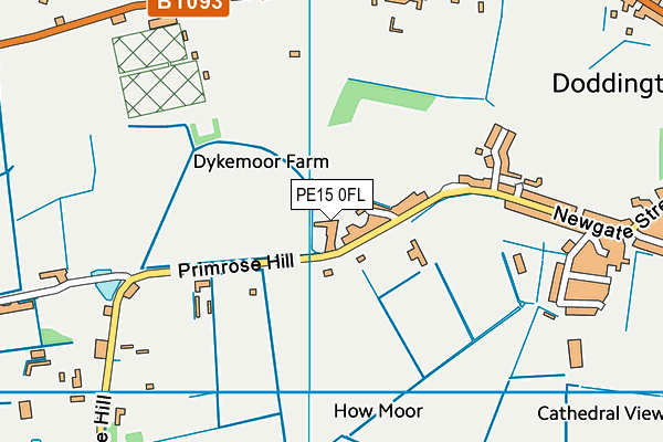 PE15 0FL map - OS VectorMap District (Ordnance Survey)