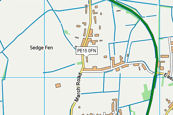 PE15 0FN map - OS VectorMap District (Ordnance Survey)