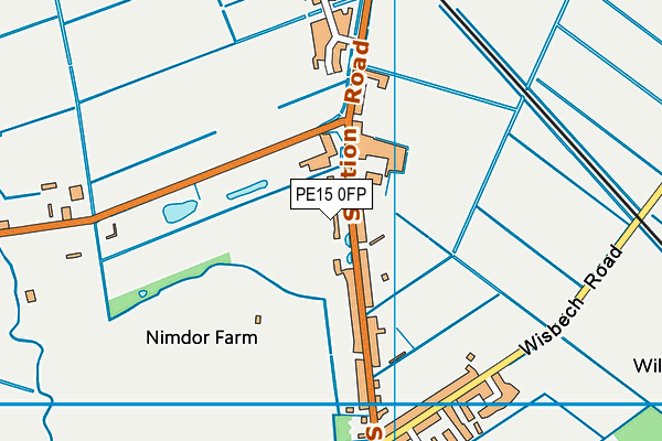 PE15 0FP map - OS VectorMap District (Ordnance Survey)