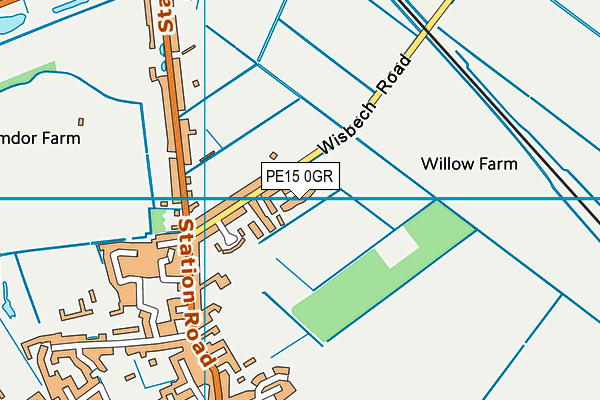 PE15 0GR map - OS VectorMap District (Ordnance Survey)
