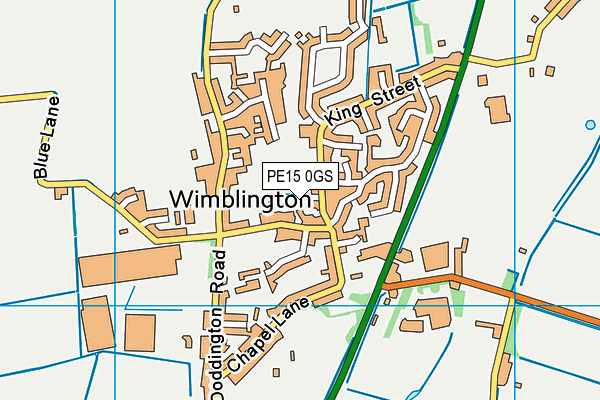 PE15 0GS map - OS VectorMap District (Ordnance Survey)