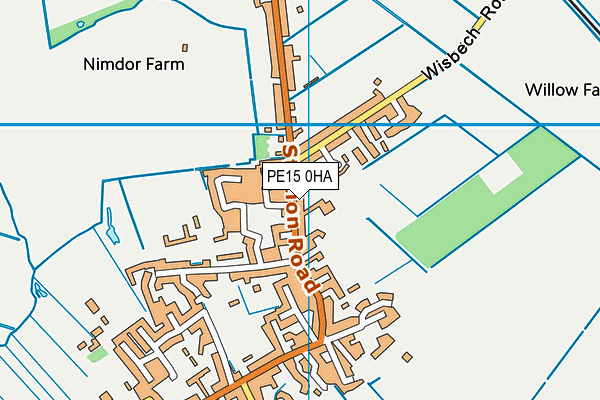 PE15 0HA map - OS VectorMap District (Ordnance Survey)