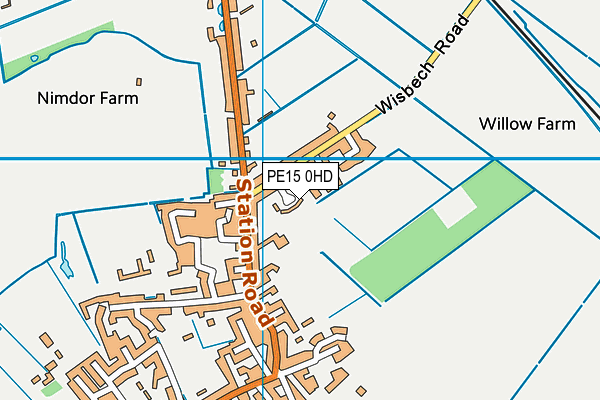 PE15 0HD map - OS VectorMap District (Ordnance Survey)