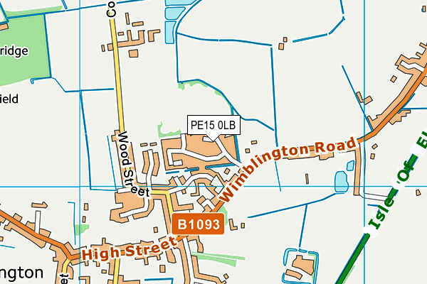 Dack Field map (PE15 0LB) - OS VectorMap District (Ordnance Survey)
