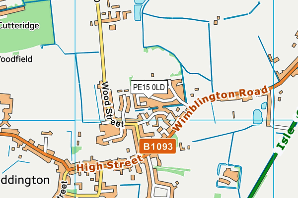 PE15 0LD map - OS VectorMap District (Ordnance Survey)
