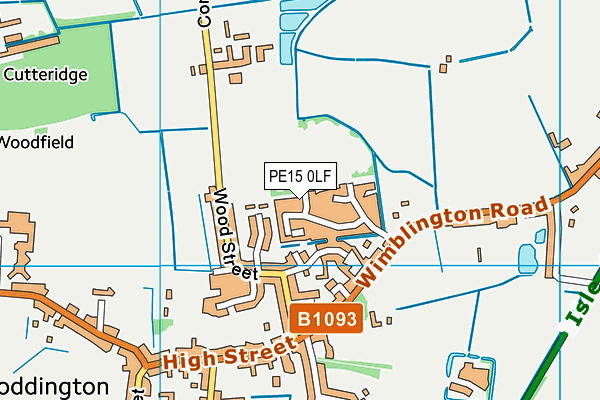 PE15 0LF map - OS VectorMap District (Ordnance Survey)
