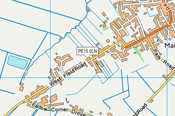 PE15 0LN map - OS VectorMap District (Ordnance Survey)