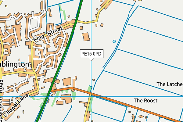 PE15 0PD map - OS VectorMap District (Ordnance Survey)