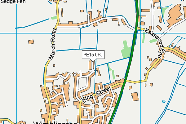 PE15 0PJ map - OS VectorMap District (Ordnance Survey)