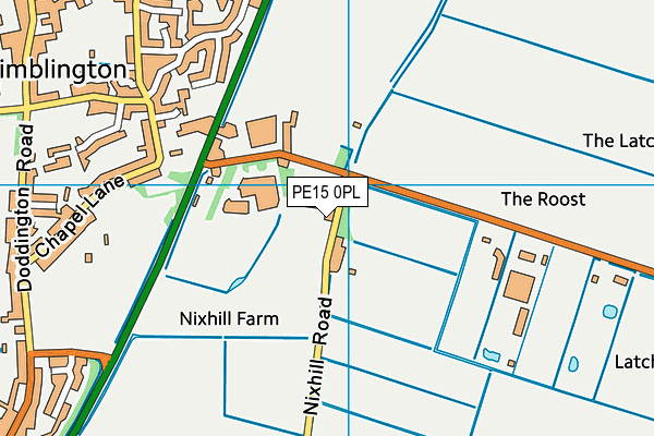 PE15 0PL map - OS VectorMap District (Ordnance Survey)