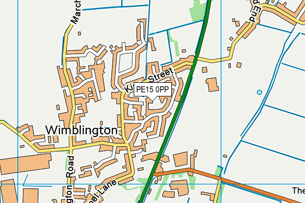 PE15 0PP map - OS VectorMap District (Ordnance Survey)