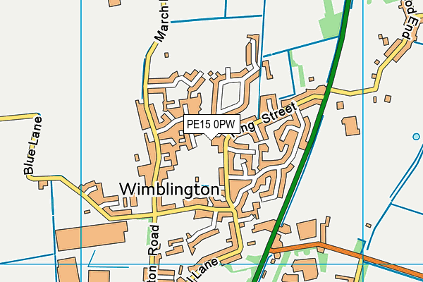 PE15 0PW map - OS VectorMap District (Ordnance Survey)