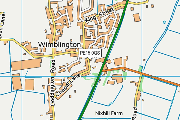 Thomas Eaton Primary Academy map (PE15 0QS) - OS VectorMap District (Ordnance Survey)