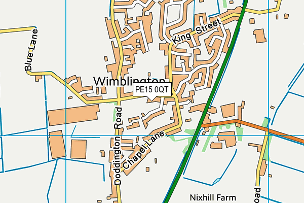 PE15 0QT map - OS VectorMap District (Ordnance Survey)