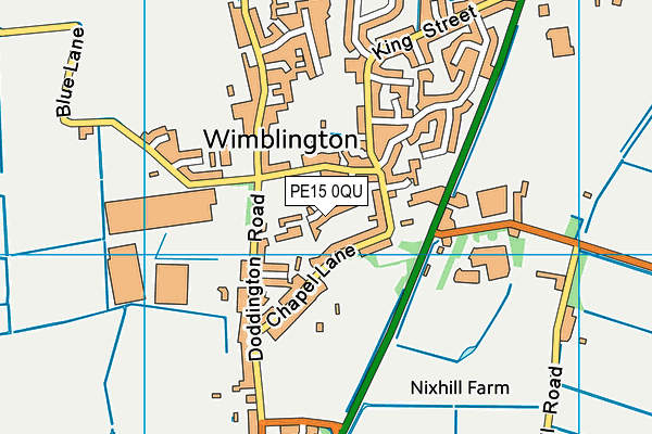 PE15 0QU map - OS VectorMap District (Ordnance Survey)