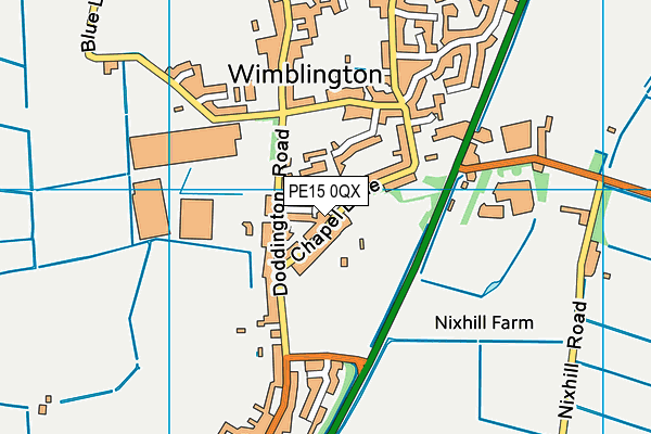 Parkfield Sports Club map (PE15 0QX) - OS VectorMap District (Ordnance Survey)