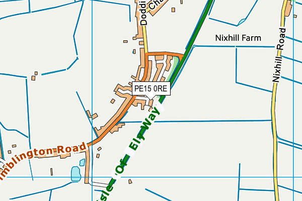 PE15 0RE map - OS VectorMap District (Ordnance Survey)